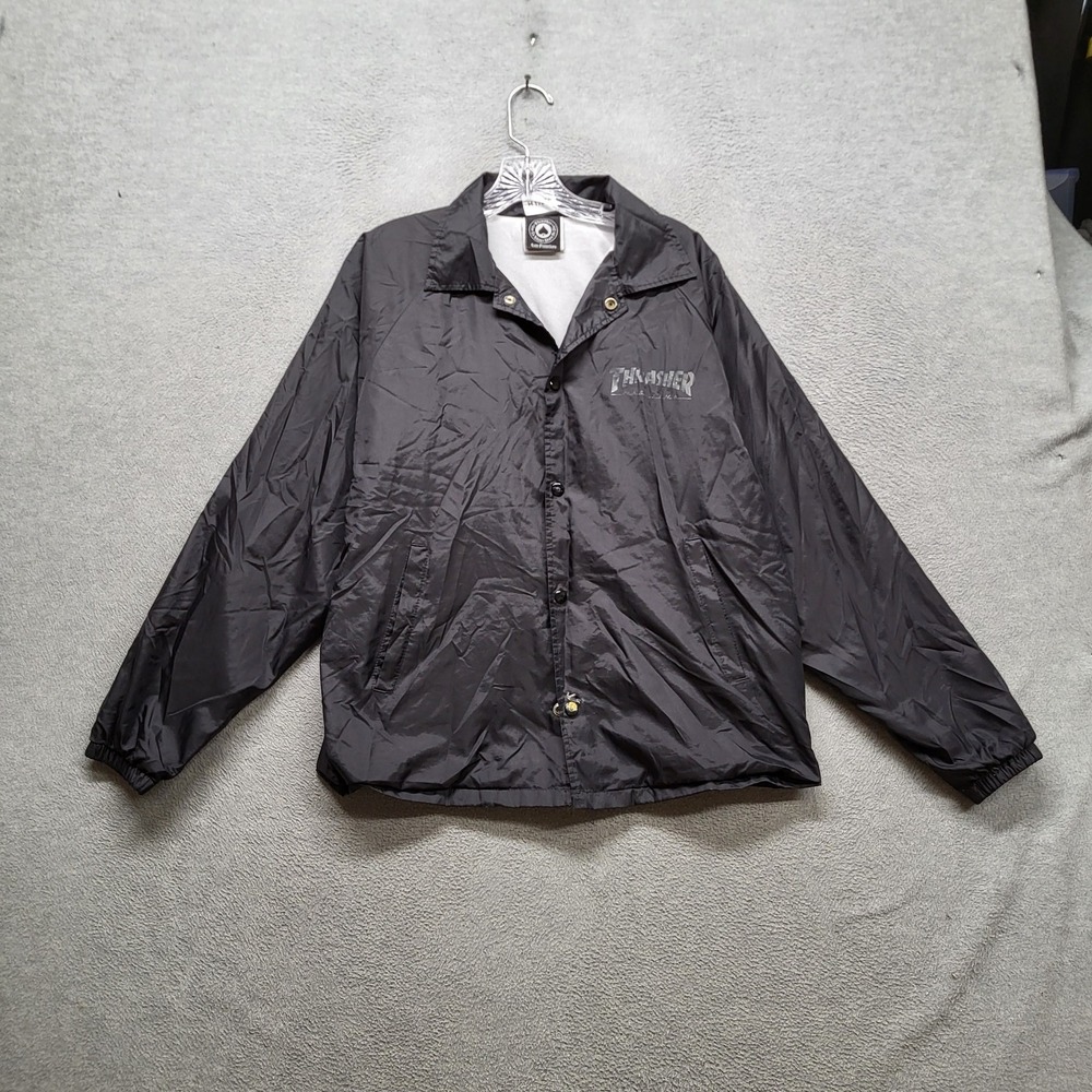 Thrasher Men Jacket M Black Coach Jacket Magazine READ